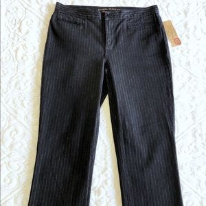 Ralph Lauren Pinstripe Trouser Jeans — Size 6 — Black—NWT